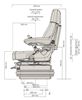 Grammer Maximo XT Dynamic Plus Seat - Side Dimensions