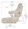 Grammer Primo XM Plus Seat - Side Dimensions