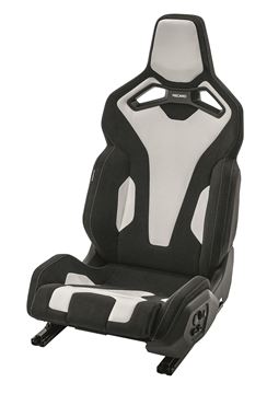 RECARO Sport C Seat - Leather White & Alcantara Black
