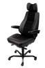 KAB Controller Office Chair - Black Leather & Xtreme Havana