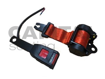 SECURON Retractable Lap Belt W/Switch RH Retractor - Orange Webbing