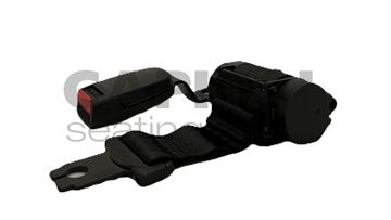 SECURON Retractable Lap Belt W/Switch LH Retractor - Black Webbing